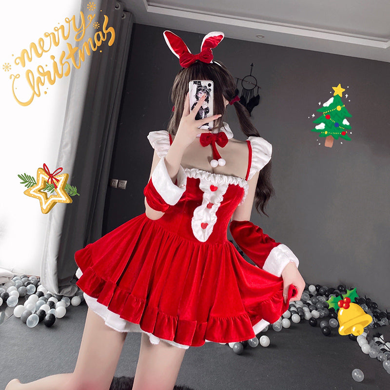 Christmas rabbit dress