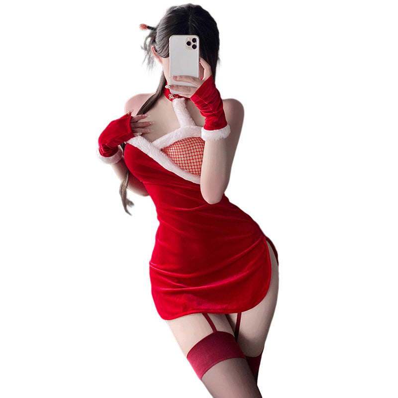 Furry velvet cheongsam
