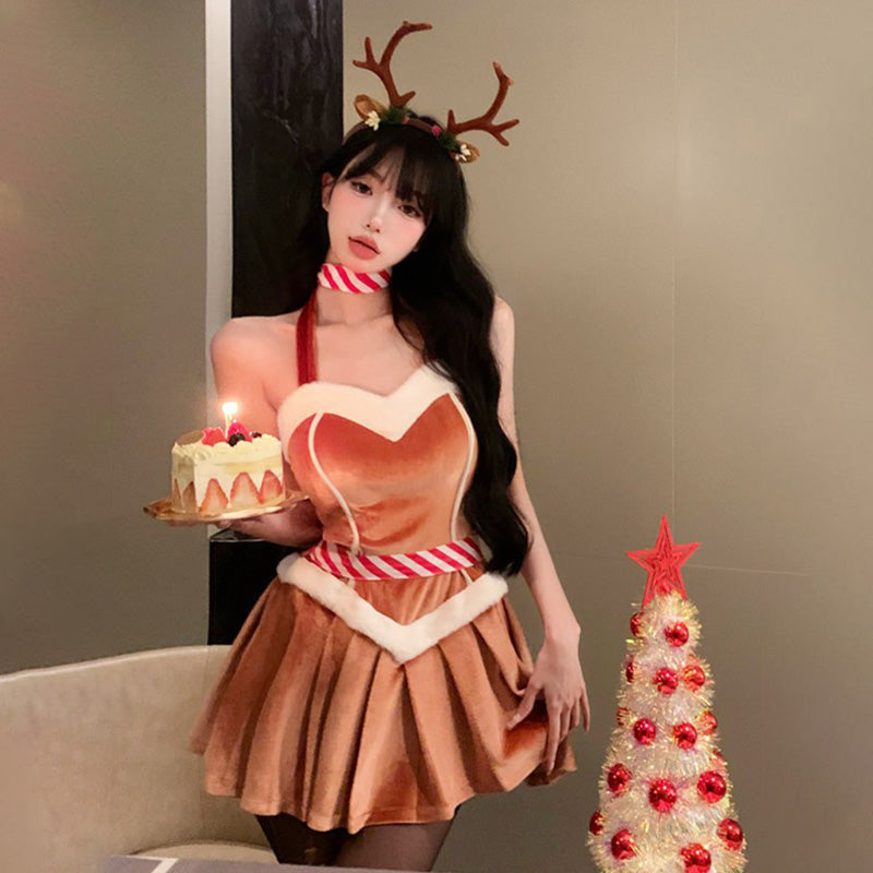 Christmas deer dress set