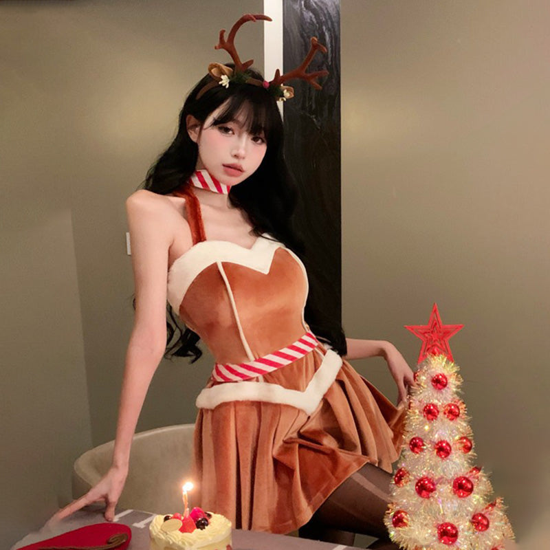Christmas deer dress set