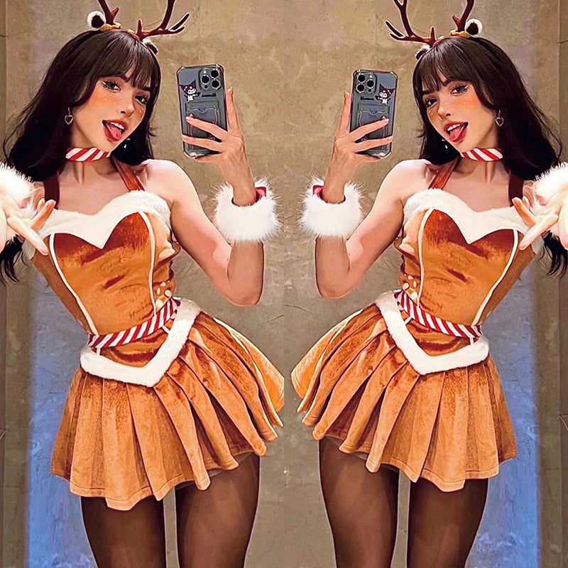 Christmas deer dress set