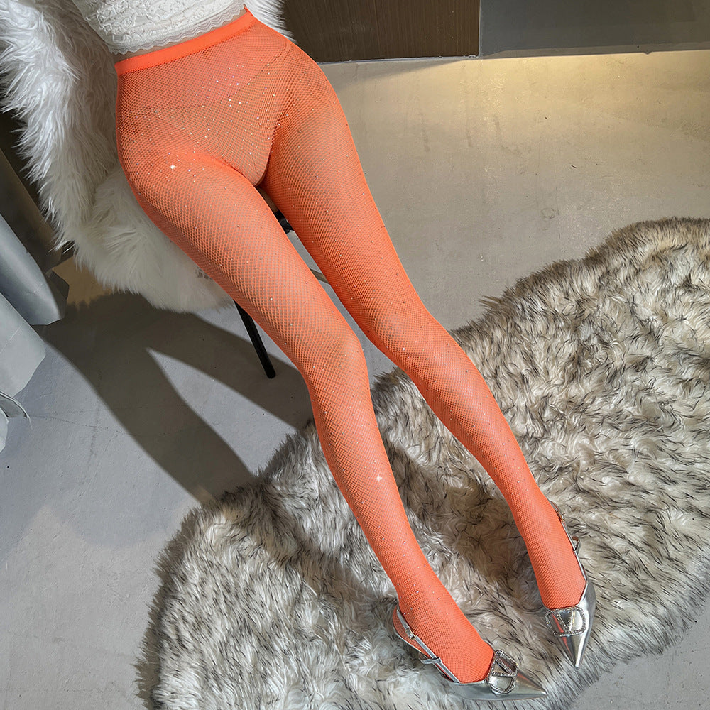 Hot diamond fishnet pantyhose
