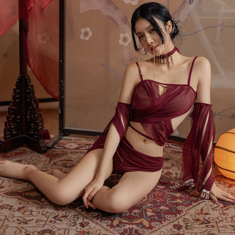 Pearl mesh pajamas set