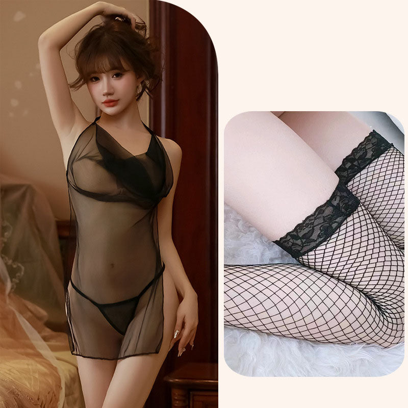 Mesh suspenders bellyband set