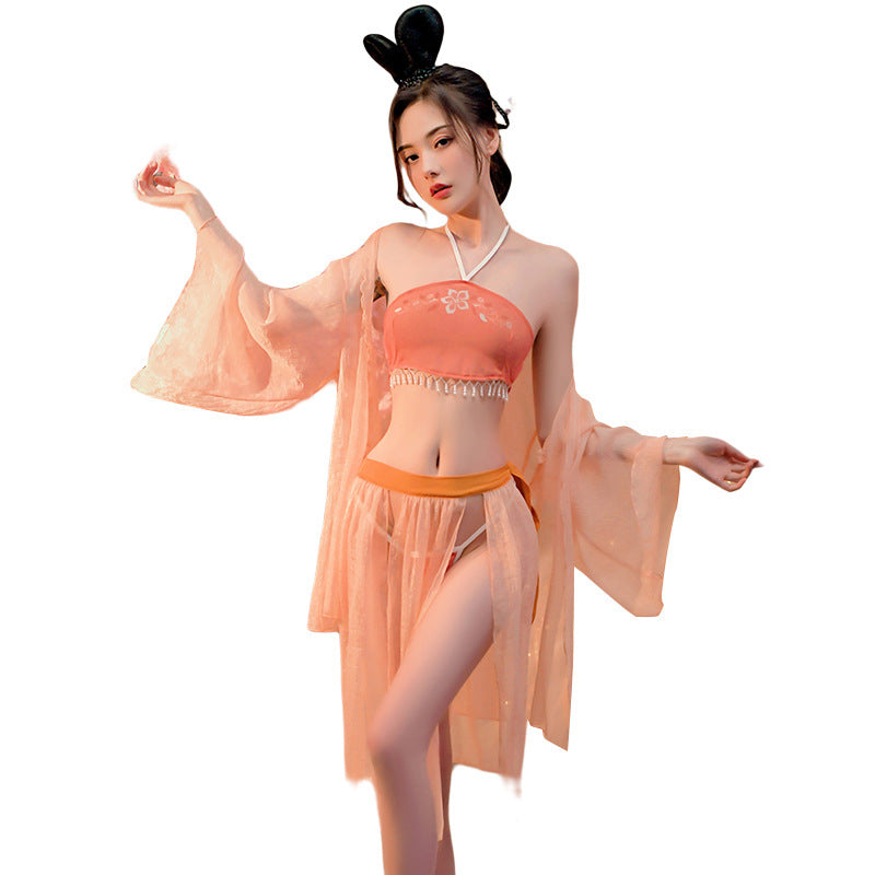 Suspender skirt tassel bellyband set
