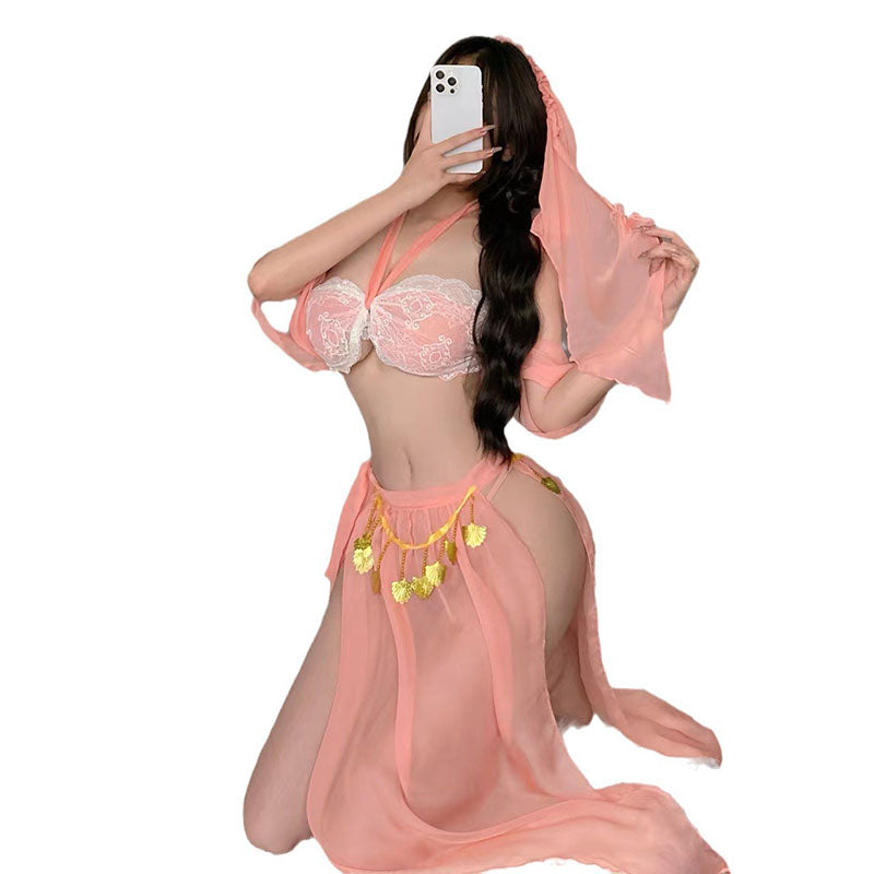 Suspender Tulle Skirt Bellyband Set