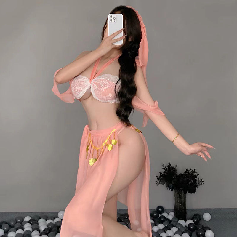 Suspender Tulle Skirt Bellyband Set