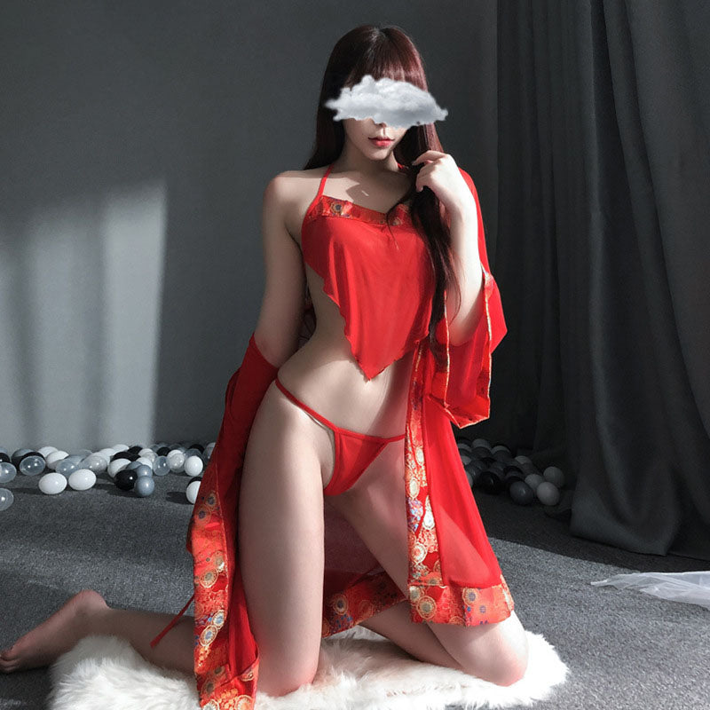 Red bridal suit
