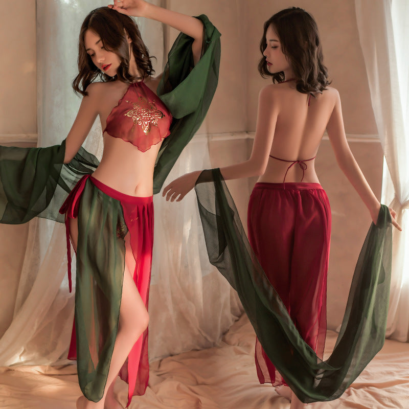 Printed translucent bellyband set