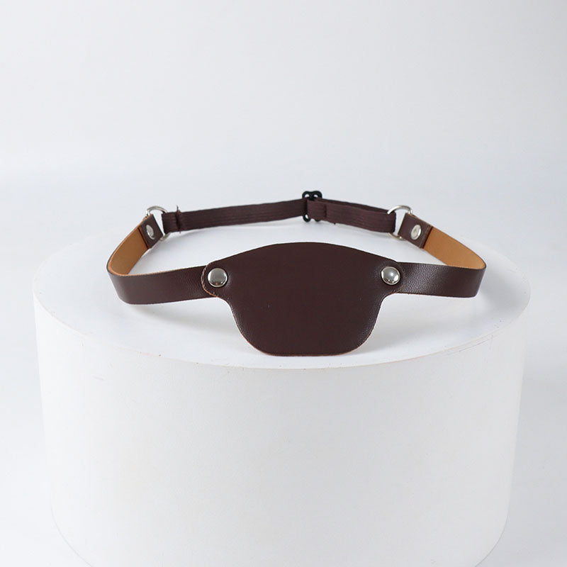 Leather adjustable eye mask