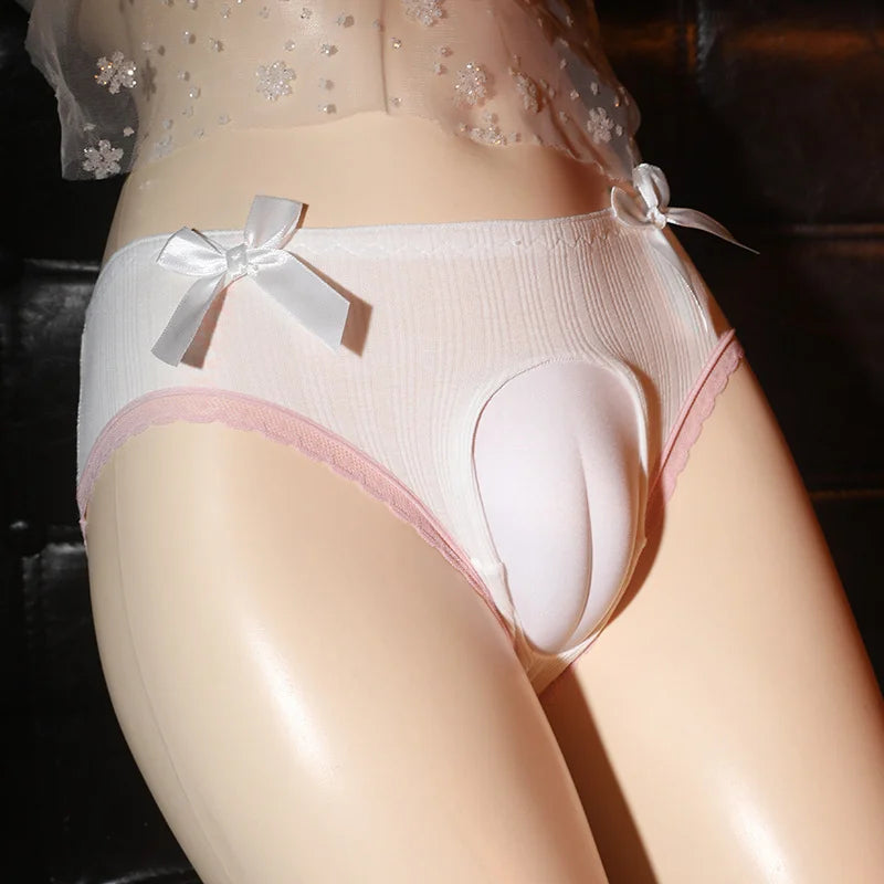 Popular cross-dressing sexy bow underwear