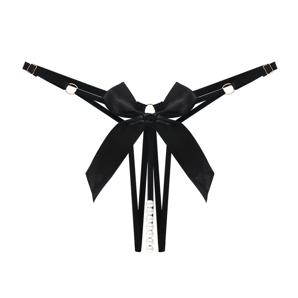Bowknot pearl thong
