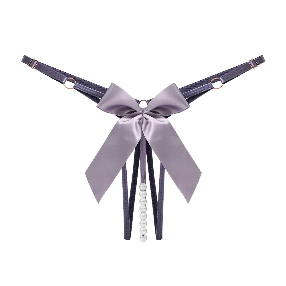 Bowknot pearl thong