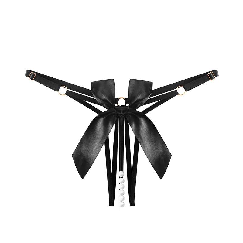 Bowknot pearl thong