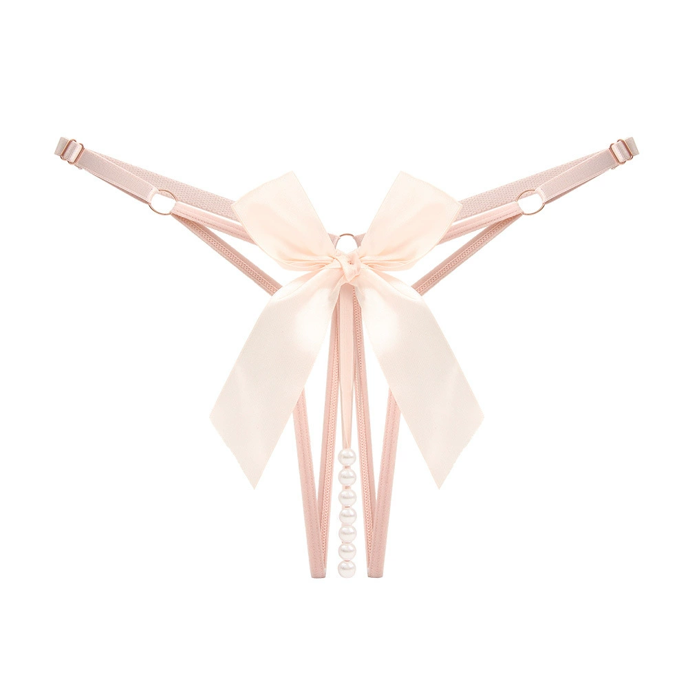 Bowknot pearl thong