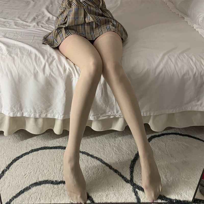 Glossy stockings ultra-thin knee-length socks