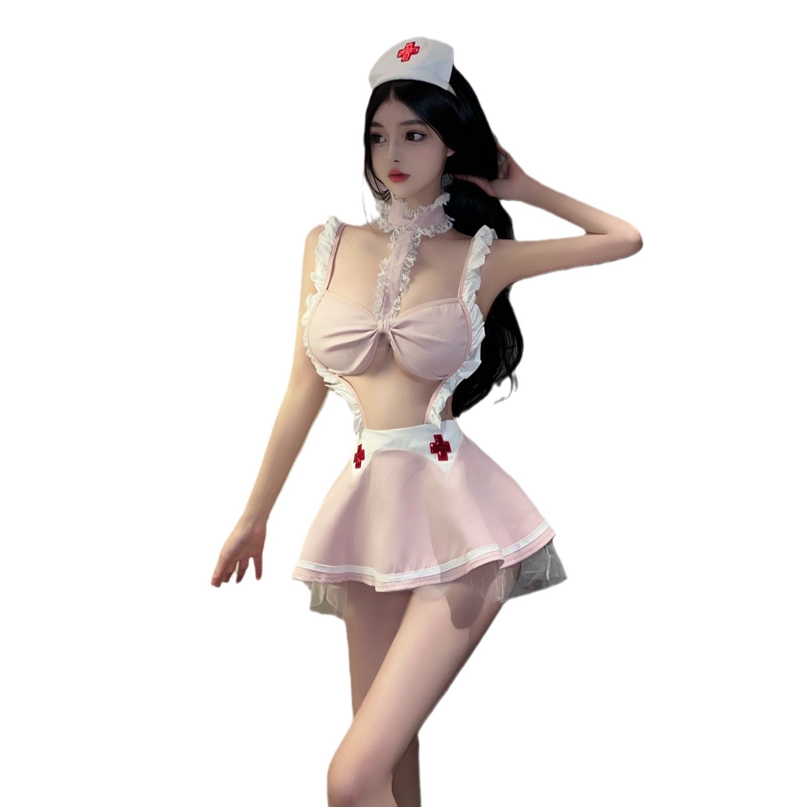 Sweet bow nurse uniform set