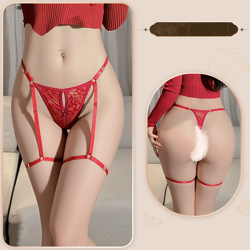Leg ring garter integrated lace panties