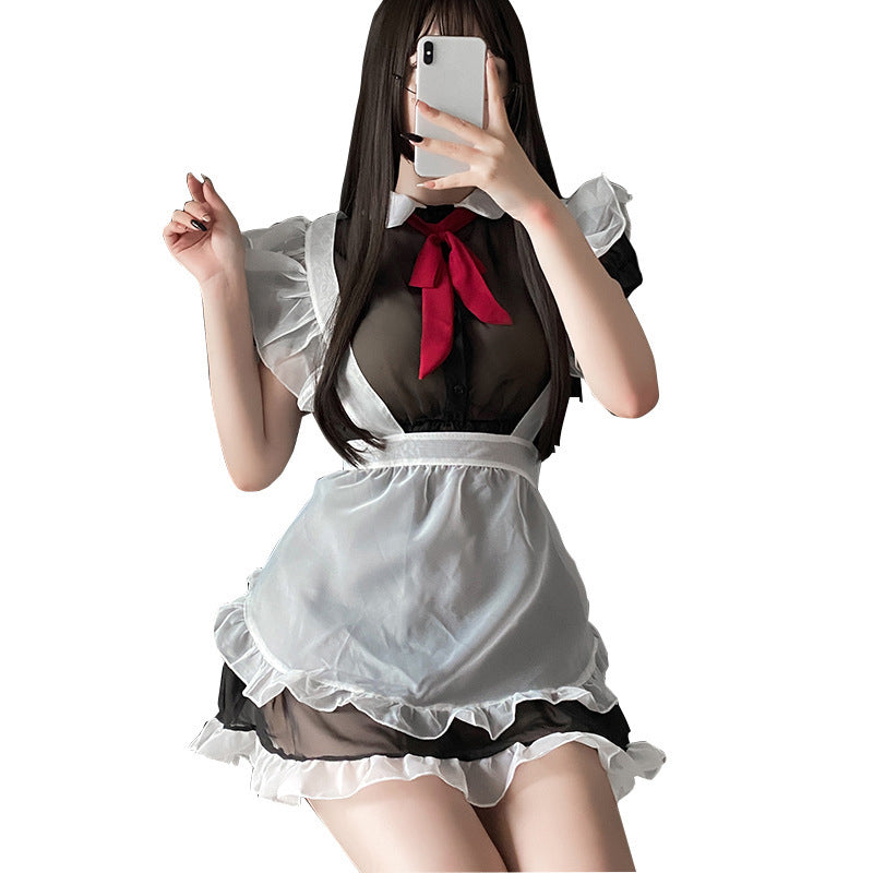 Maid role play semi-transparent dress
