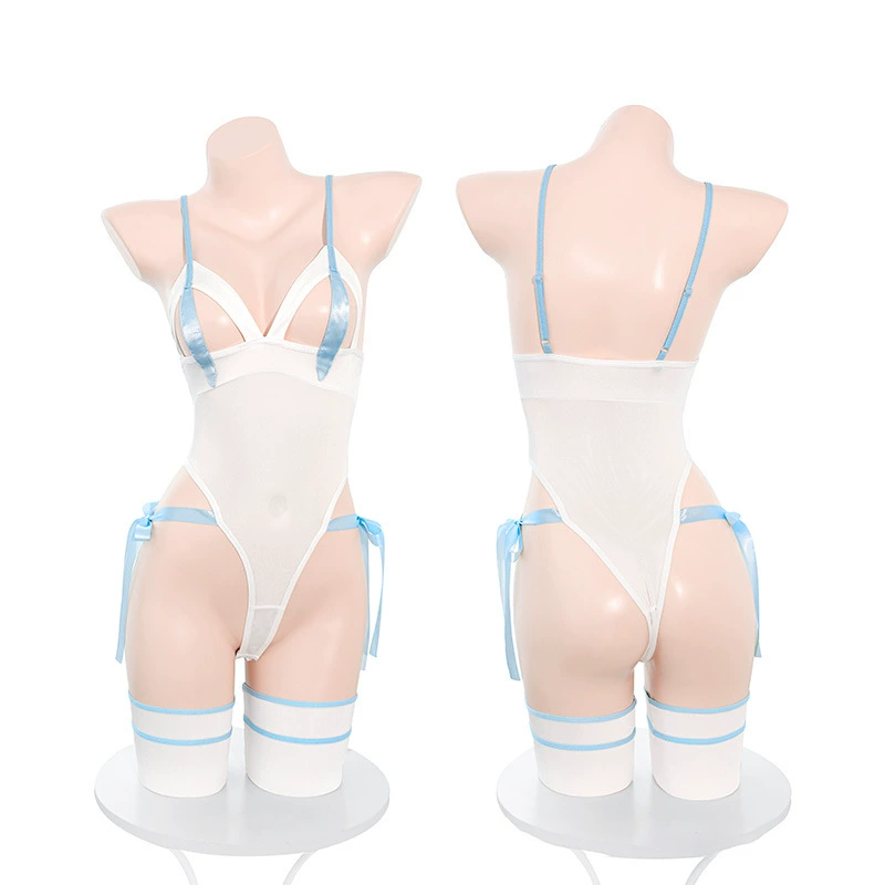 Hollow body-hugging bow jumpsuit