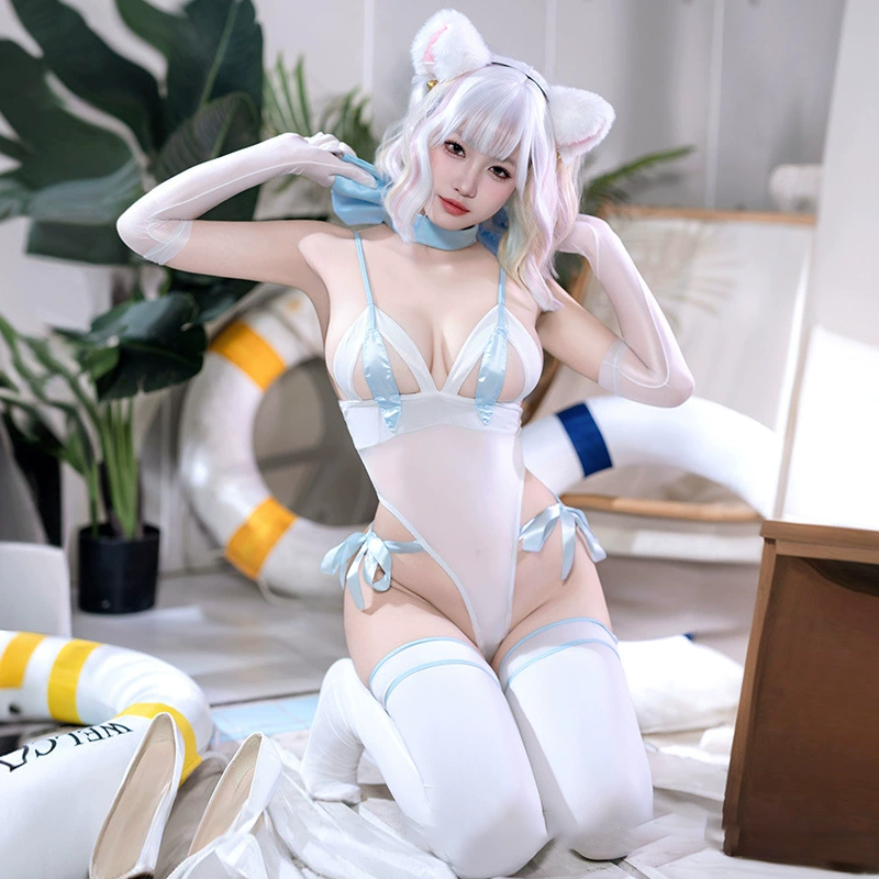 Hollow body-hugging bow jumpsuit