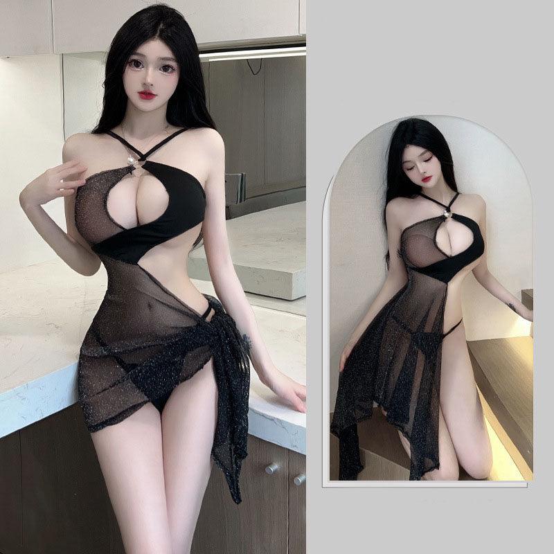 See-through mesh hot and sexy underwear