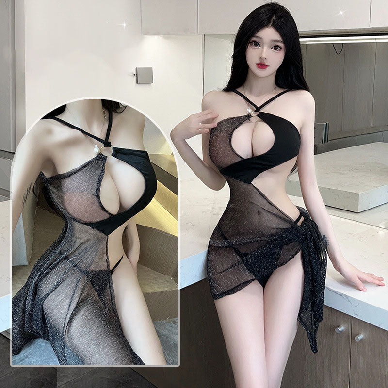 See-through mesh hot and sexy underwear