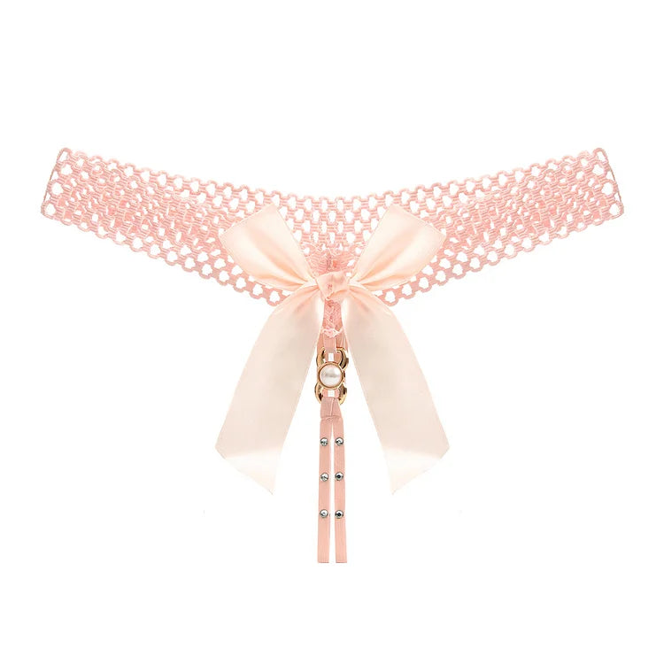 G058 Hollow-out sequin open crotch panties