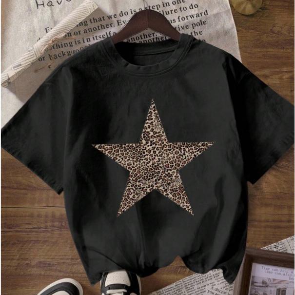 Leopard Print Star T-Shirt