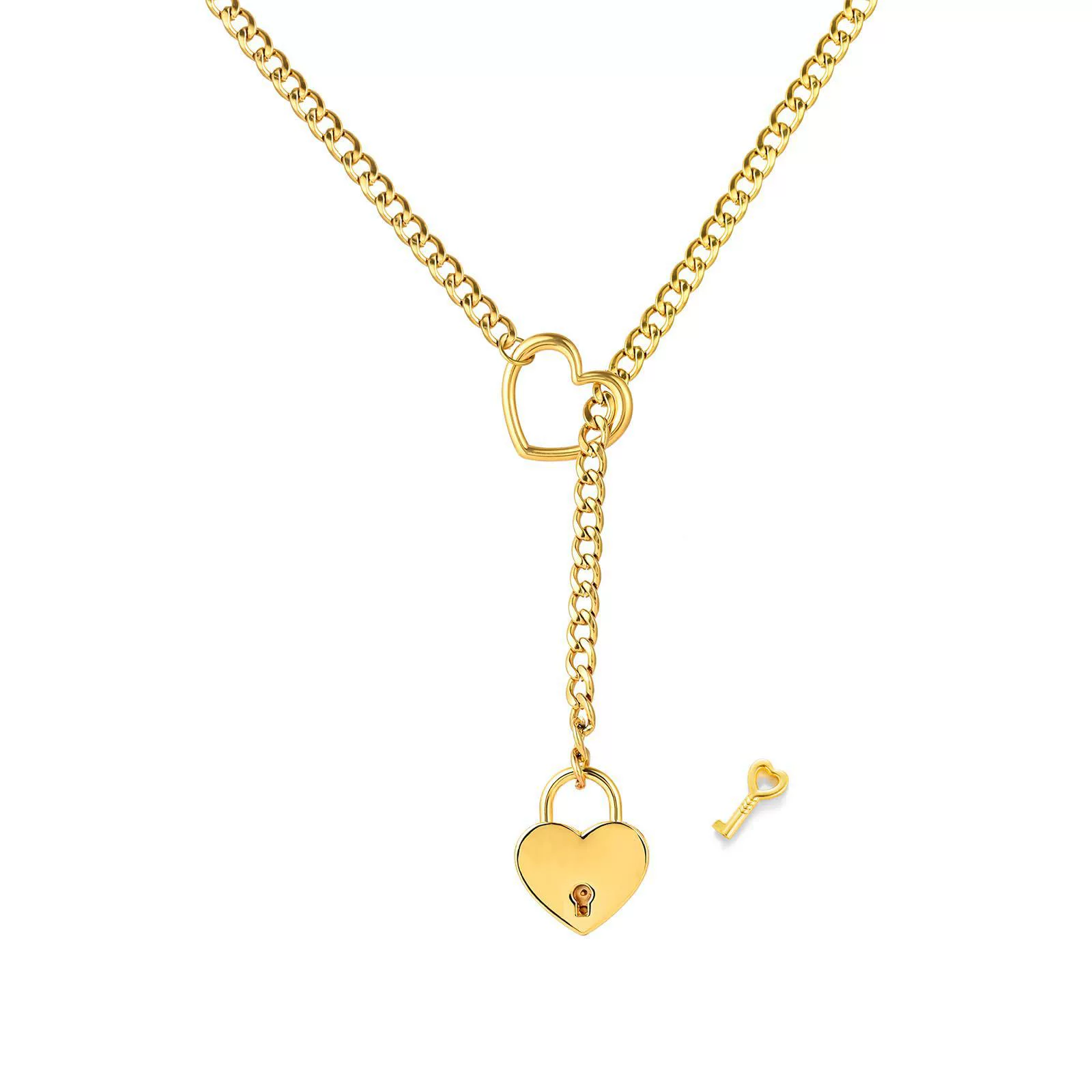 Heart lock necklace