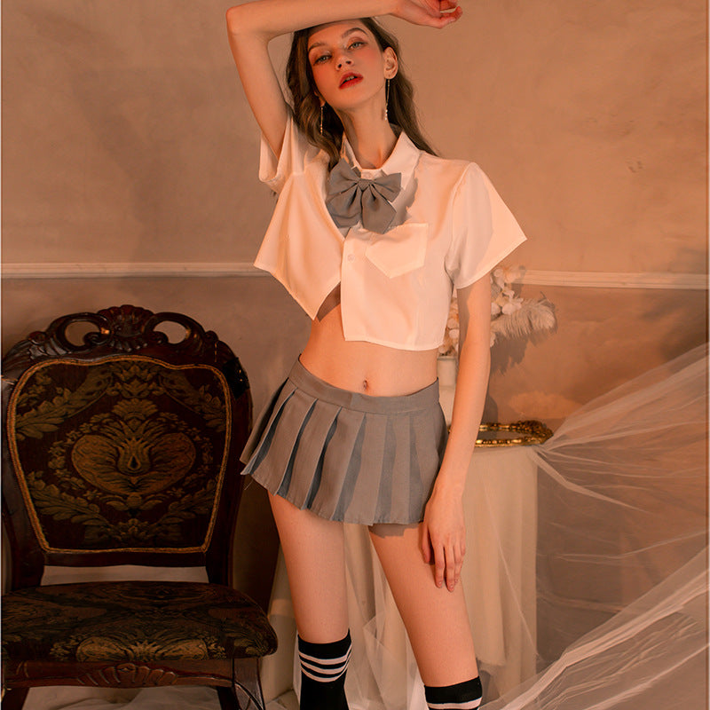 Hot pleated skirt cosplay suit